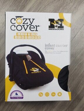 MISSOURI TIGERS NCAA Fleece Lined COZY COVER Infant Carrier Cover MIZZOU - NEW